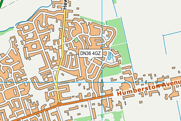 DN36 4GZ map - OS VectorMap District (Ordnance Survey)