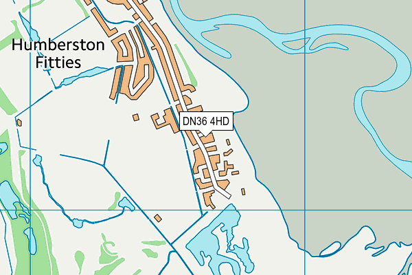 DN36 4HD map - OS VectorMap District (Ordnance Survey)