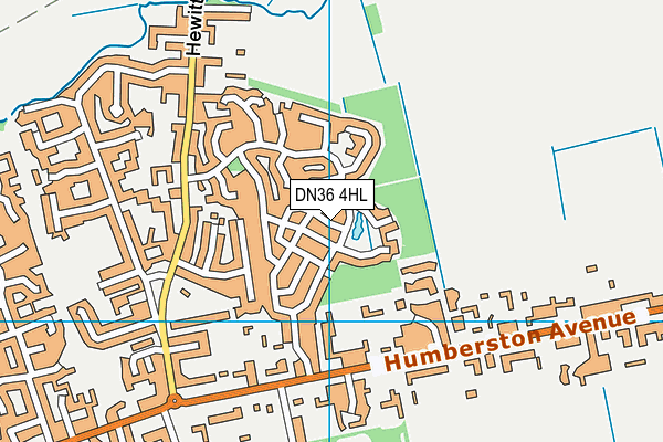DN36 4HL map - OS VectorMap District (Ordnance Survey)