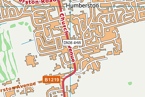 DN36 4HW map - OS VectorMap District (Ordnance Survey)