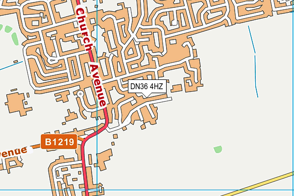 DN36 4HZ map - OS VectorMap District (Ordnance Survey)