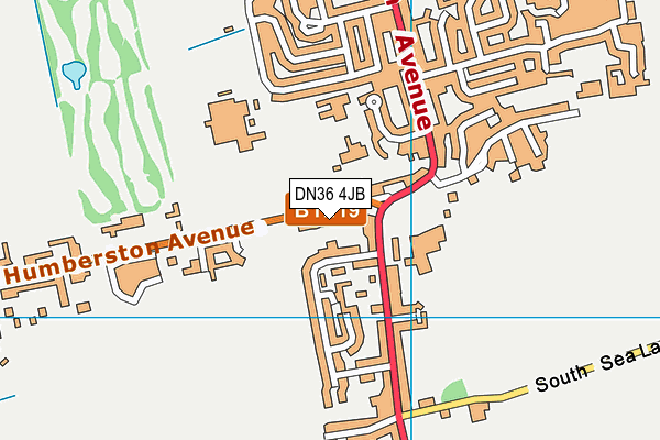 DN36 4JB map - OS VectorMap District (Ordnance Survey)
