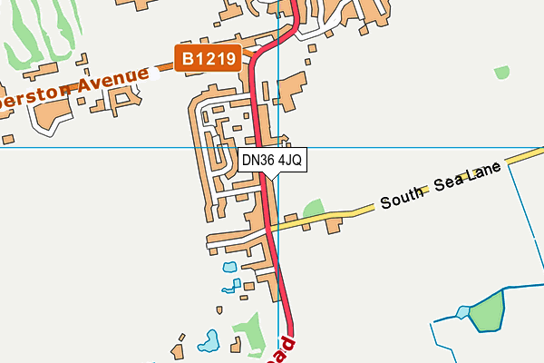 DN36 4JQ map - OS VectorMap District (Ordnance Survey)
