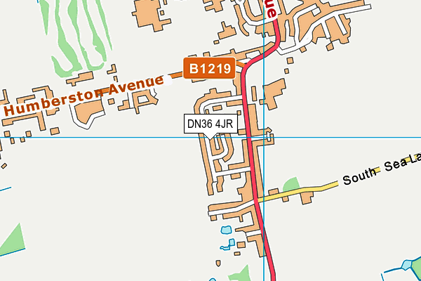 DN36 4JR map - OS VectorMap District (Ordnance Survey)