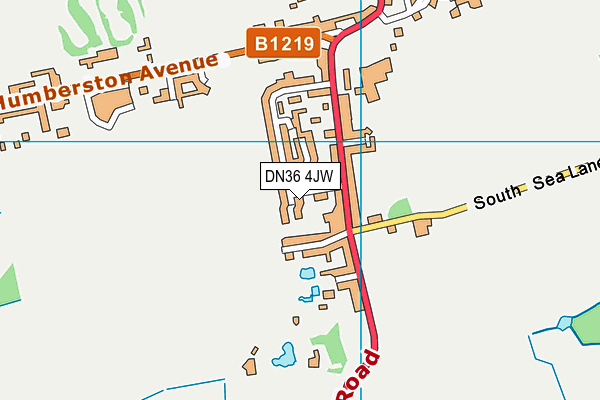 DN36 4JW map - OS VectorMap District (Ordnance Survey)