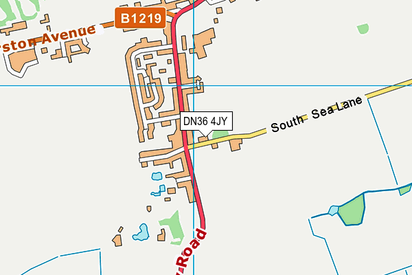 DN36 4JY map - OS VectorMap District (Ordnance Survey)