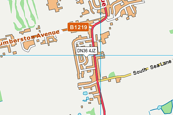 DN36 4JZ map - OS VectorMap District (Ordnance Survey)