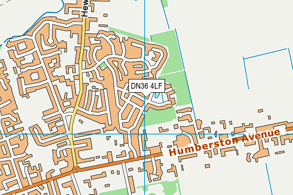 DN36 4LF map - OS VectorMap District (Ordnance Survey)