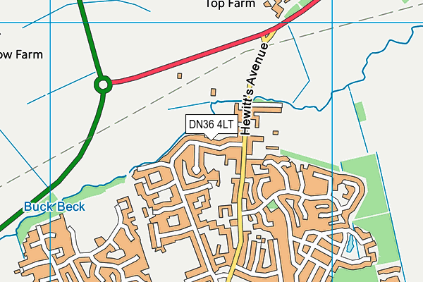 DN36 4LT map - OS VectorMap District (Ordnance Survey)