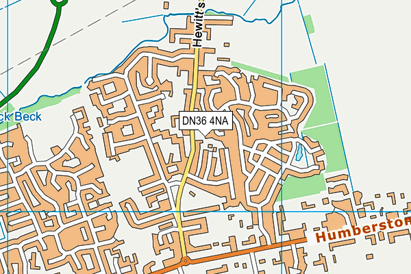 DN36 4NA map - OS VectorMap District (Ordnance Survey)