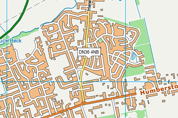 DN36 4NB map - OS VectorMap District (Ordnance Survey)
