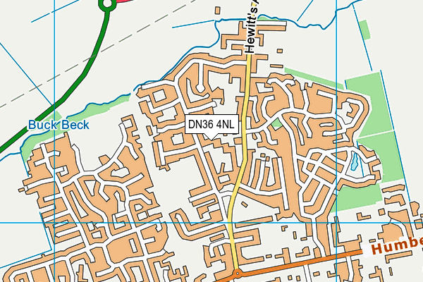 DN36 4NL map - OS VectorMap District (Ordnance Survey)