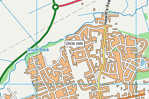 DN36 4NN map - OS VectorMap District (Ordnance Survey)