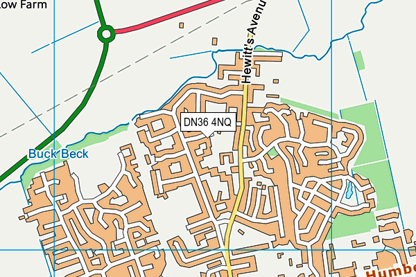 DN36 4NQ map - OS VectorMap District (Ordnance Survey)