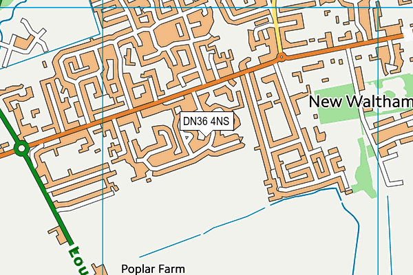 DN36 4NS map - OS VectorMap District (Ordnance Survey)