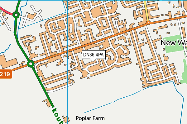 DN36 4PA map - OS VectorMap District (Ordnance Survey)