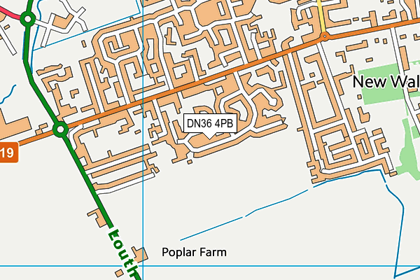 DN36 4PB map - OS VectorMap District (Ordnance Survey)