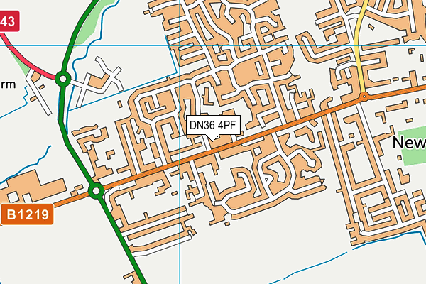 DN36 4PF map - OS VectorMap District (Ordnance Survey)