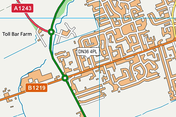 DN36 4PL map - OS VectorMap District (Ordnance Survey)