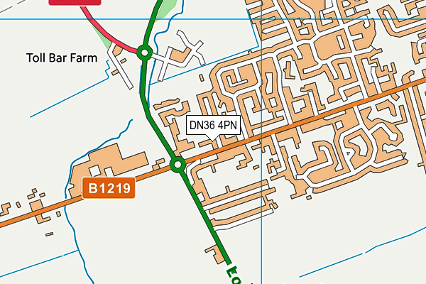 DN36 4PN map - OS VectorMap District (Ordnance Survey)