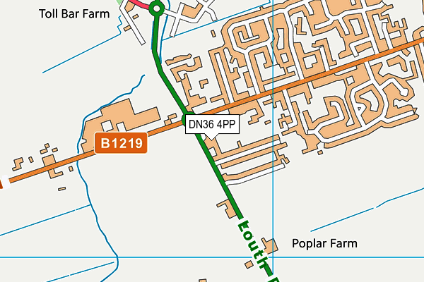 DN36 4PP map - OS VectorMap District (Ordnance Survey)