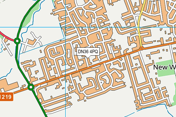 DN36 4PQ map - OS VectorMap District (Ordnance Survey)