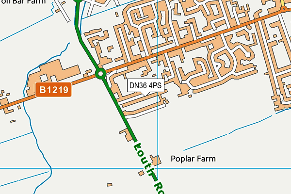 DN36 4PS map - OS VectorMap District (Ordnance Survey)