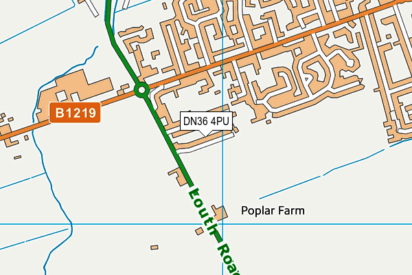 DN36 4PU map - OS VectorMap District (Ordnance Survey)