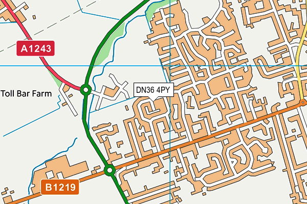 DN36 4PY map - OS VectorMap District (Ordnance Survey)