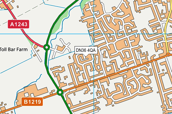 DN36 4QA map - OS VectorMap District (Ordnance Survey)