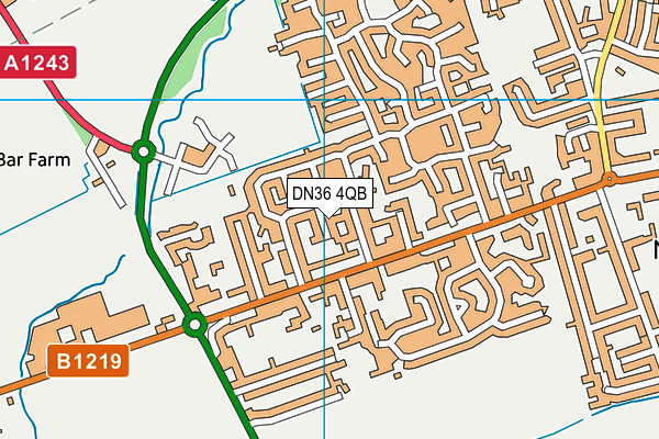 DN36 4QB map - OS VectorMap District (Ordnance Survey)