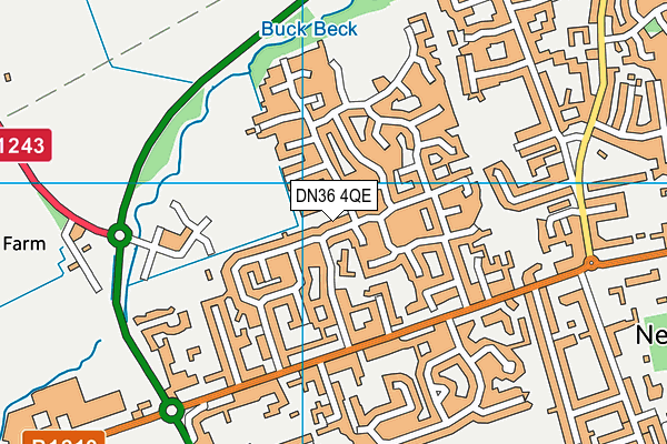DN36 4QE map - OS VectorMap District (Ordnance Survey)