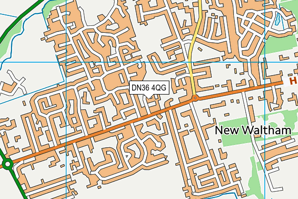DN36 4QG map - OS VectorMap District (Ordnance Survey)
