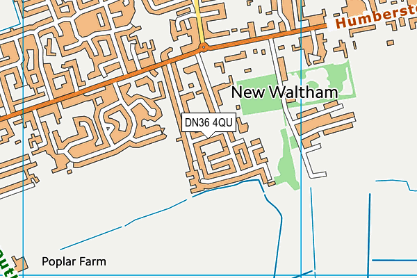 DN36 4QU map - OS VectorMap District (Ordnance Survey)