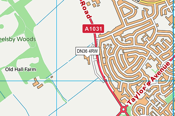 DN36 4RW map - OS VectorMap District (Ordnance Survey)
