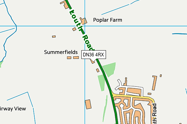 DN36 4RX map - OS VectorMap District (Ordnance Survey)