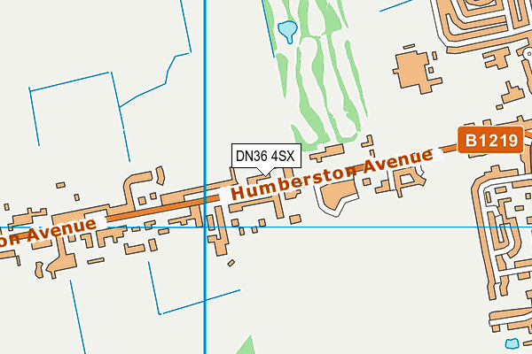Bannatyne Health Club (Humberston) map (DN36 4SX) - OS VectorMap District (Ordnance Survey)