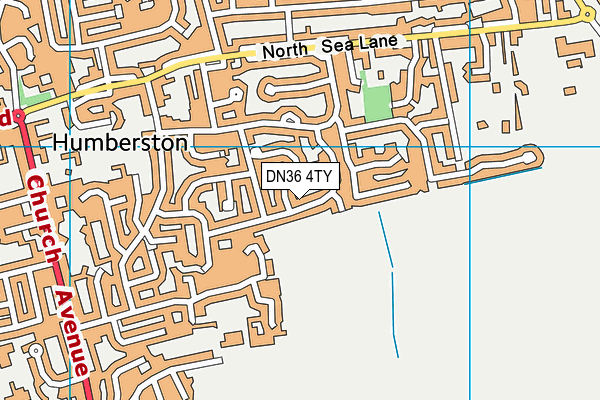 DN36 4TY map - OS VectorMap District (Ordnance Survey)