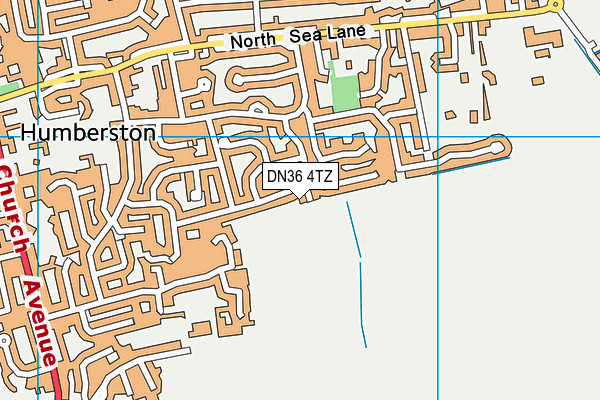 DN36 4TZ map - OS VectorMap District (Ordnance Survey)