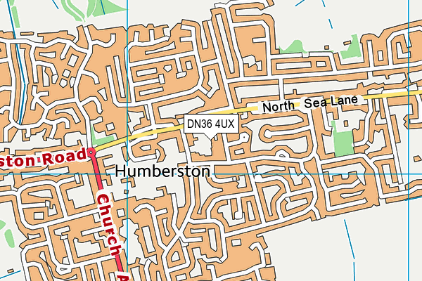 DN36 4UX map - OS VectorMap District (Ordnance Survey)