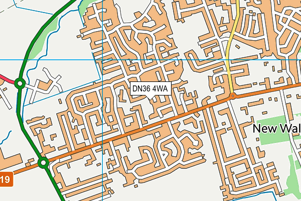 DN36 4WA map - OS VectorMap District (Ordnance Survey)