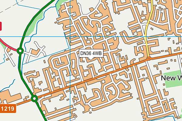 DN36 4WB map - OS VectorMap District (Ordnance Survey)