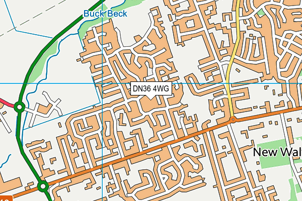 DN36 4WG map - OS VectorMap District (Ordnance Survey)