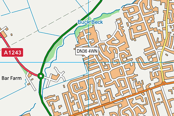 DN36 4WN map - OS VectorMap District (Ordnance Survey)