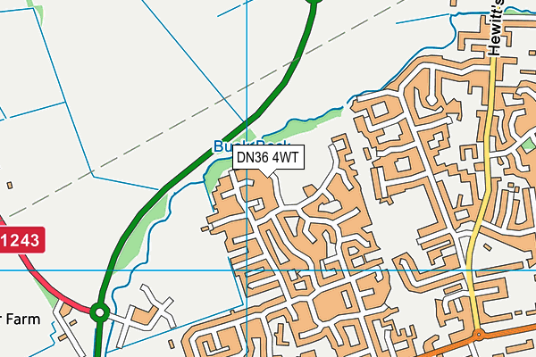 DN36 4WT map - OS VectorMap District (Ordnance Survey)
