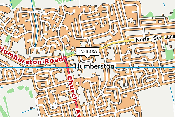 DN36 4XA map - OS VectorMap District (Ordnance Survey)