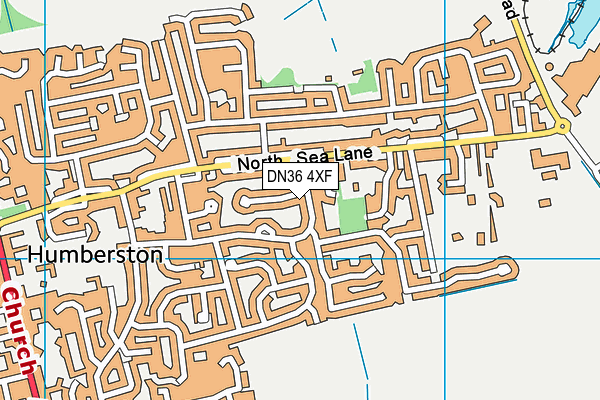 DN36 4XF map - OS VectorMap District (Ordnance Survey)