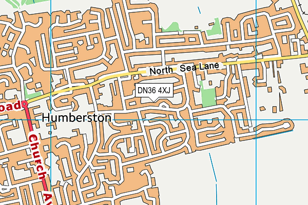 DN36 4XJ map - OS VectorMap District (Ordnance Survey)