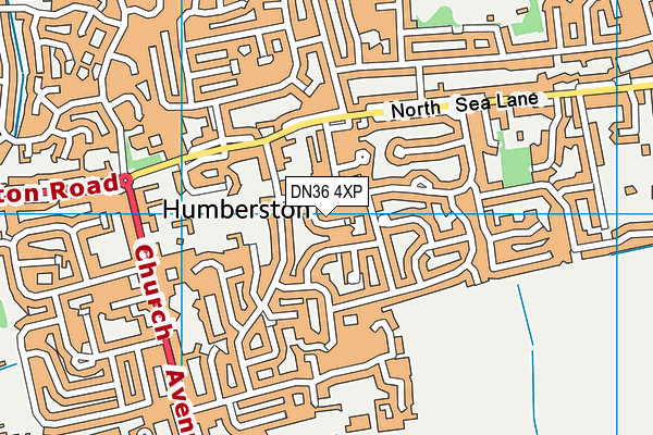 DN36 4XP map - OS VectorMap District (Ordnance Survey)