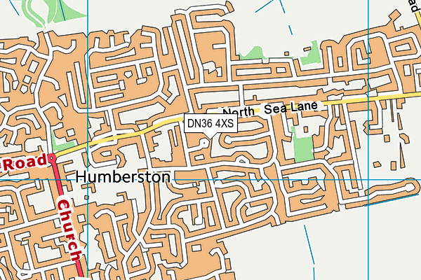 DN36 4XS map - OS VectorMap District (Ordnance Survey)